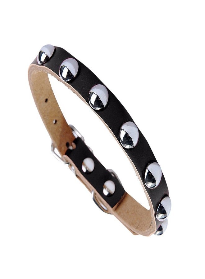 Nema NM Nema Adjustable Rivet Studded Leather Dog Collar - Black - S - Image 4